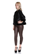 Broadtail Lamb Fur Coat With Mink Cuffs & Hem Broadtail Lamb Fur Coat With Mink Cuffs & Hem