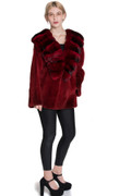 Red Chinchilla & Mink Sheared Fur Coat Red Chinchilla & Mink Sheared Fur Coat