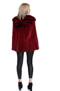 Red Chinchilla & Mink Sheared Fur Coat Red Chinchilla & Mink Sheared Fur Coat
