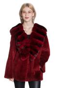red chinchilla and mink fur jacket red chinchilla and mink fur jacket