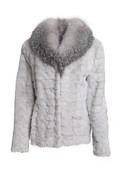 white sectional mink fur coat fit in waist shawl collar silver white sectional mink fur coat fit in waist shawl collar silver