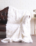 White  Rex  Fur Fur Blanket Throw White  Rex  Fur Fur Blanket Throw