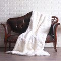 White  Rex  Fur Fur Blanket Throw White  Rex  Fur Fur Blanket Throw