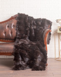 Chocolate Fox  Fur Fur Blanket Throw Cover Chocolate Fox  Fur Fur Blanket Throw Cover