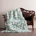 Turquoise  White Fox  Fur Fur Blanket Throw Cover Turquoise  White Fox  Fur Fur Blanket Throw Cover