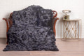 Dark Blue  Fox  Fur Fur Blanket Throw Cover