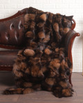 Dual Tone Brown  Fox  Fur Fur Blanket Throw Cover Dual Tone Brown  Fox  Fur Fur Blanket Throw Cover