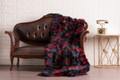 Blue Red Green Fox  Fur Fur Blanket Throw Cover Blue Red Green Fox  Fur Fur Blanket Throw Cover