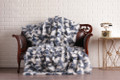 Blue Jean White  Fox  Fur Fur Blanket Throw Cover Blue Jean White  Fox  Fur Fur Blanket Throw Cover