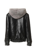 Reversible Hooded Mink  Leather  Bomber Jacket Reversible Hooded Mink  Leather  Bomber Jacket
