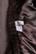 Brown Beaver Fur coat sculpted