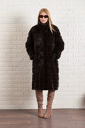 Mahogany Mink Fur Coat Knee Length Xs S M L XL| SKANDINAVIK FUR