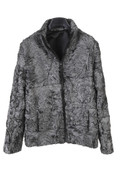 Silver Biker Fur Coat Mens Silver Biker Fur Coat Mens