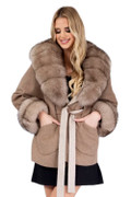Cashmere Jacket  Fox Trim Angelique Cashmere Jacket  Fox Trim Angelique