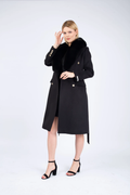 Black Cashmere Coat Kara