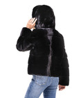 Black Hoooded Mink Fur Coat Madelyn Black Hoooded Mink Fur Coat Madelyn