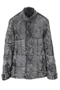Men's Silver Swakara Lamb Fur Coat  Size Men's Silver Swakara Lamb Fur Coat  Size