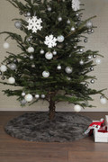 Gray  Rex  Fur Christmas Tree Skirt