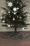 Gray  Rex  Fur Christmas Tree Skirt