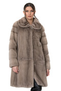 Pastel Brown Mink Coat Aino