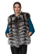 Silver Fox Fur Vest Selene Silver Fox Fur Vest Selene