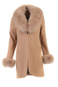 Beige Cashmere Fox Coat  Shyla SIZES S/M Beige Cashmere Fox Coat  Shyla SIZES S/M