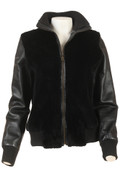 Men's  Leather Mink Fur Bomber Jacket SIZE S Men's  Leather Mink Fur Bomber Jacket SIZE S