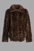  Men's  Mink Fur Bomber Jacket  Sizes M/L