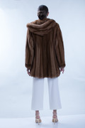 Hooded Brown Mink Coat Nia Hooded Brown Mink Coat Nia