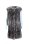 Long Brown Mink Vest Zahara