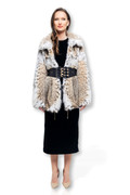 lynx fur jacket with drawstrings lynx fur jacket with drawstrings