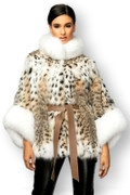 lynx fur coat fox collar and cuffs and leather belt lynx fur coat fox collar and cuffs and leather belt