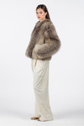 Crystal Fox Jacket Feathered Short  profile Crystal Fox Jacket Feathered Short  profile