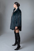 Petrol Green Mink Fur Coat   Sizes xs/s/m/l