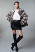 Chinchilla Rex Fur Jacket