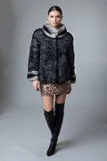 Astrakhan Coat With Rex Collar & Cuffs Astrakhan Coat With Rex Collar & Cuffs