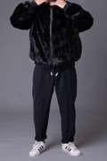 Black Mink Fur Bomber Jacket Tyrion Black Mink Fur Bomber Jacket Tyrion