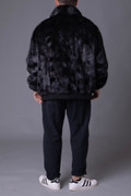 Black Mink Fur Bomber Jacket Tyrion Black Mink Fur Bomber Jacket Tyrion