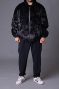 Black Mink Fur Bomber Jacket Tyrion Black Mink Fur Bomber Jacket Tyrion