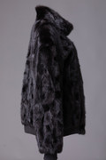 Black Mink Fur Bomber Jacket Tyrion Black Mink Fur Bomber Jacket Tyrion