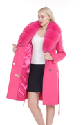 Pink Cashmere Coat Fox Collar Kimberly size small Pink Cashmere Coat Fox Collar Kimberly size small