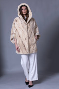 Oversized Mink Fur Cape Demetra