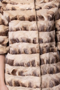 Dual Tone Mink Fur Coat Allesandra  Size XS-S