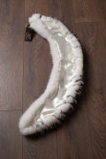 White Fox Fur Collar Silver Tips White Fox Fur Collar Silver Tips
