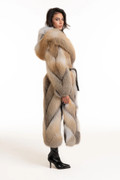 Long Golden Fox Fur Coat Quintessa