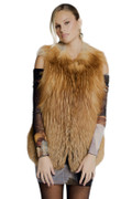 Red Feathered Fox Vest