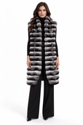 Long Chinchilla Fur Vest Irene 