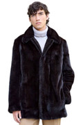 Mahogany Mink Fur Coat Mens 