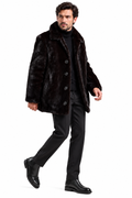 Mahogany Mink Fur Coat Mens 