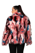 Multicolor Fox Fur Coat Sandra